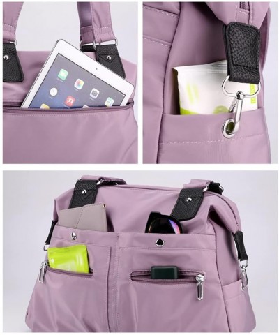 Carrying Diaper Bag Large Capacity Nursing Baby Diaper Bag Multi-Functional Nylon Portable for Weekend Vacation Purple $9.45 ...