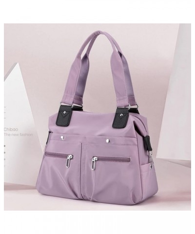 Carrying Diaper Bag Large Capacity Nursing Baby Diaper Bag Multi-Functional Nylon Portable for Weekend Vacation Purple $9.45 ...