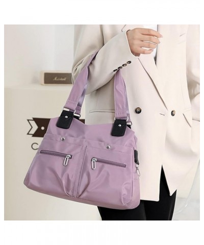 Carrying Diaper Bag Large Capacity Nursing Baby Diaper Bag Multi-Functional Nylon Portable for Weekend Vacation Purple $9.45 ...