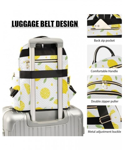 Summer Lemon Quilted Backpack for Women Travel Bag Shoulder Bags Purse for Nurse Work Daily M Small $18.28 Backpacks