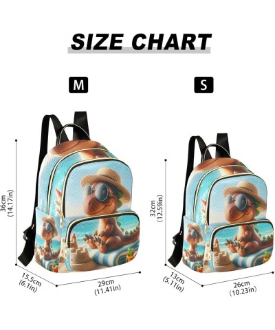 Small Backpack Purse for Women, A Cute Dinosaur Vacationing on The Beach Travel Bag Casual Daypack Shoulder Bag Small $19.43 ...