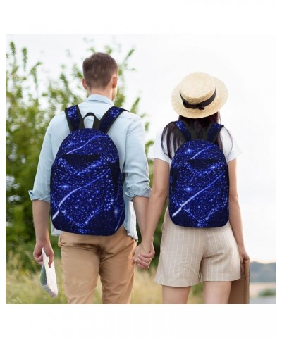 Shooting Star Heart Print Unisex Canvas Backpack Cute Backpack For Travel Sports Casual Aesthetic Backpack Black Medium $21.1...