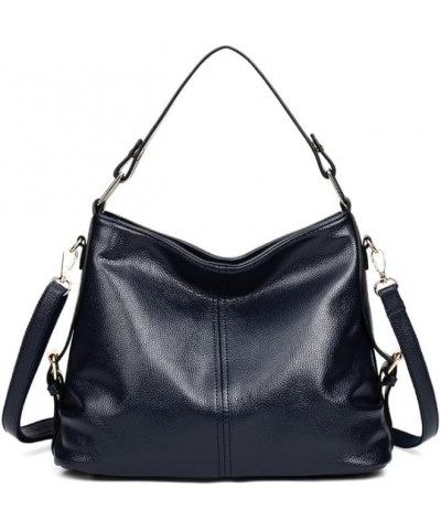 Leather Hobo Handbags for Women Crossbody Bag Stylish Tote Bag Large Capacity Shoulder Bags Deep Blue $17.15 Totes