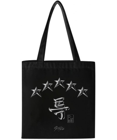 Stray Kids Canvas Bag KPOP 5-STAR HyunJIn I.N Same Style Letter Logo Printing Zipper Shoulder Bag Women Handbag Black-a $14.5...