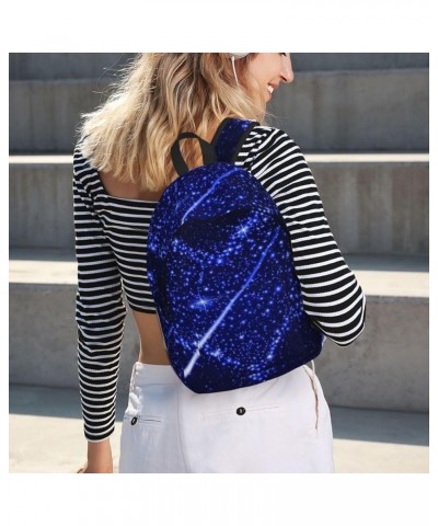 Shooting Star Heart Print Unisex Canvas Backpack Cute Backpack For Travel Sports Casual Aesthetic Backpack Black Medium $21.1...