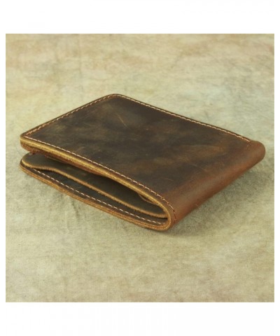 Short Handmade Men's Wallet Wallet Retro Casual Men's Wallet Multi-Card Card Holder (Color : E, Size : 9 * 2 * 12cm) 9*2*12cm...