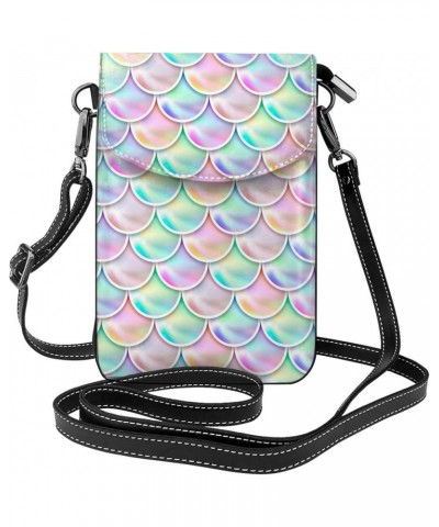 Crossbody Phone Bags for Women Leather Cell Phone Purse Lightweight Cell Phone Wallet Colorful Scales2 $17.04 Crossbody Bags