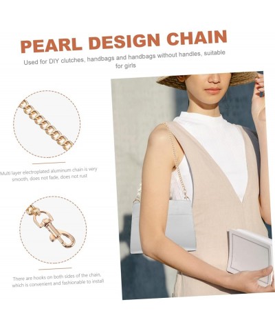 3pcs Pearl Extension Chain Purse Chain Replacement Pearl Bag Extender DIY Handbag Chain Pearl Chain for Bag Strap Replacement...