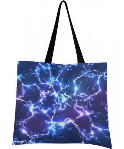 Handbags and Purse Abstract Blue Electric Lightning for Women Tote Bag Large Capacity Top Blue Electric Lightning Storage Han...