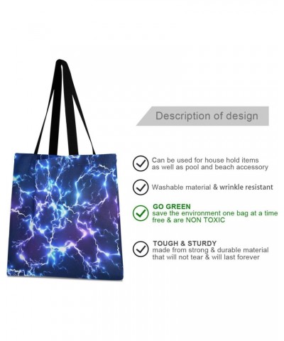 Handbags and Purse Abstract Blue Electric Lightning for Women Tote Bag Large Capacity Top Blue Electric Lightning Storage Han...