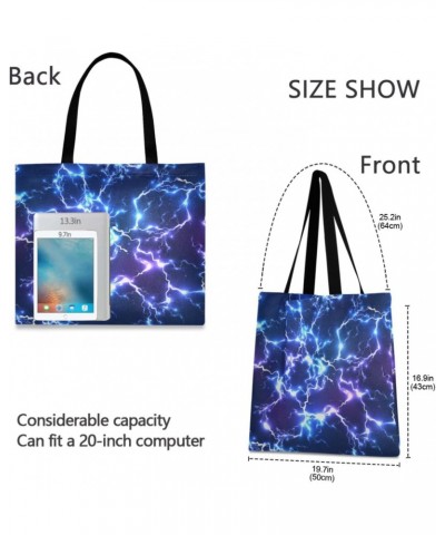 Handbags and Purse Abstract Blue Electric Lightning for Women Tote Bag Large Capacity Top Blue Electric Lightning Storage Han...