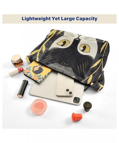 Dragonfly Rose Palace Carpet Woman Shoulder Bag, Plush Handbag, Autumn Handbags Retro Yellow Abstract Cat $11.99 Shoulder Bags