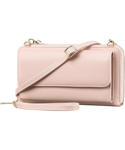 Fashion Ladies Solid Color Large Capacity Leather Shoulder Bag Messenger Bag Clear Shoulder Bag for Women Pink $11.41 Shoulde...