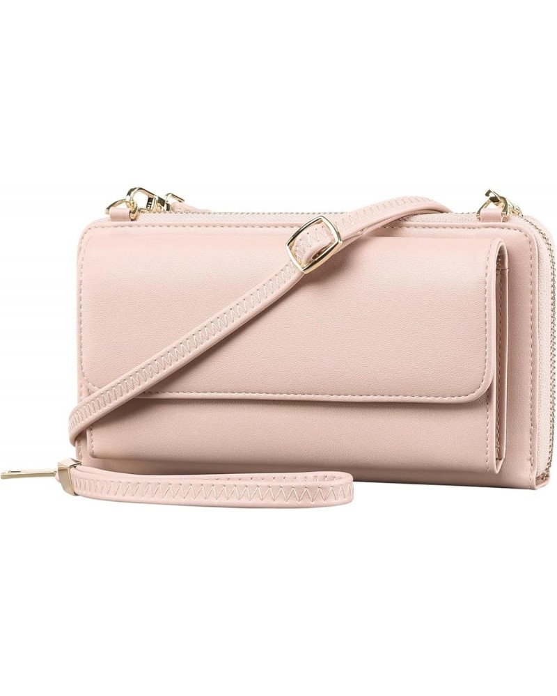 Fashion Ladies Solid Color Large Capacity Leather Shoulder Bag Messenger Bag Clear Shoulder Bag for Women Pink $11.41 Shoulde...