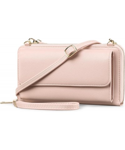 Fashion Ladies Solid Color Large Capacity Leather Shoulder Bag Messenger Bag Clear Shoulder Bag for Women Pink $11.41 Shoulde...