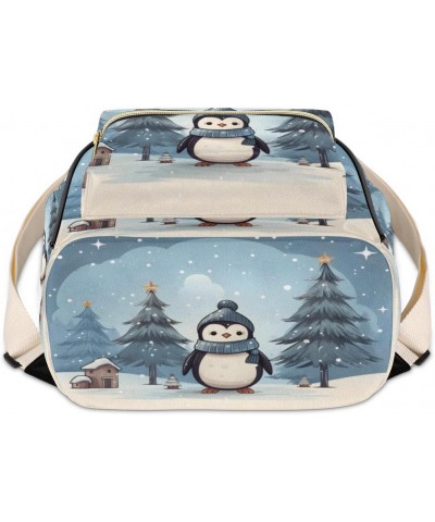 Winter Penguin Backpack Purse for Women PU Leather Lightweight Ladies Shoulder Fashion Satchel Bags Travel Casual Daypack $24...