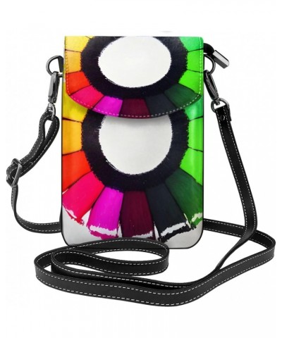 Colored Crayon Circles Crossbody, Zippered Cell Phone Wallet With Card Slot, Removable Shoulder Strap, 7.6 X 4.9 Inches $20.6...