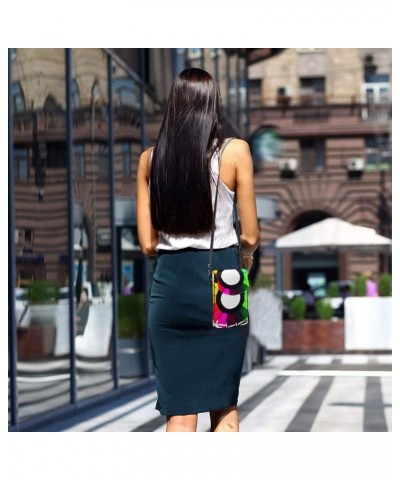 Colored Crayon Circles Crossbody, Zippered Cell Phone Wallet With Card Slot, Removable Shoulder Strap, 7.6 X 4.9 Inches $20.6...