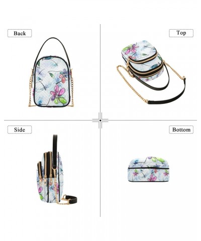 Crossbody Bag for Women, Dragonfly Tropical Flower Phone Purse Detachable Chain Bag Shoulder Handbag Wallet $11.04 Crossbody ...