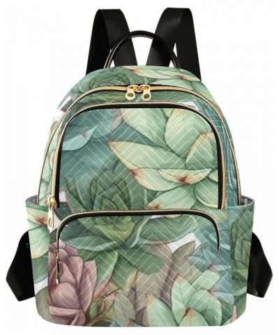 Women's Medium Fashion Backpack Bunch Succulents Print Ladies Travel Daypack Aesthetic Shoulder Bag 10.2×5.1×12.5 IN $15.12 B...