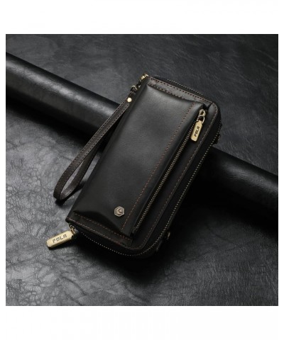 Multifunction Clutch Bag Case for iPhone 12 Mini,Large Capacity Leather Wallet Crossbody Case,Zipper Pocket Card Slot Case wi...