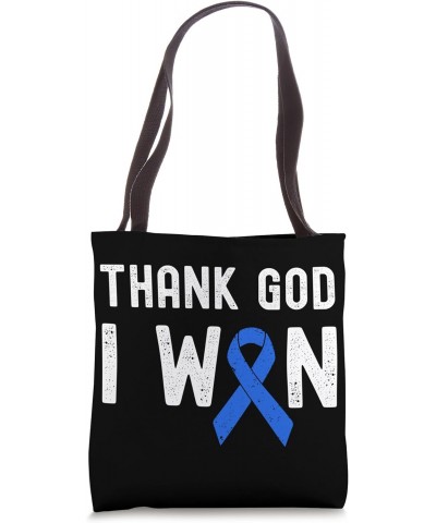 Colon Cancer Awareness Thank God Colorectal Cancer Tote Bag $10.50 Totes