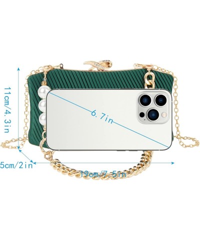 Women Metal Vintage Evening Bag Clutch Purse Hollow Wedding Party Chain Crossbody Bag B-green $12.56 Evening Bags