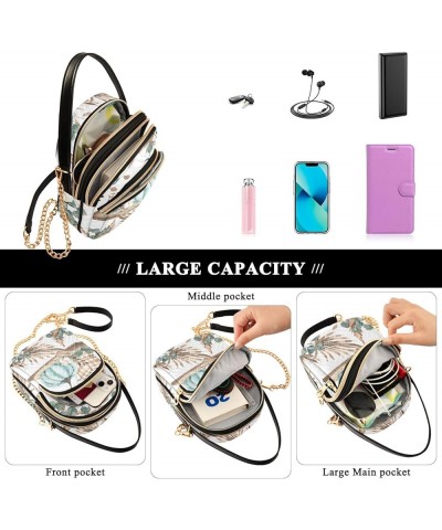 Small Crossbody Handbag for Women Mini Over Shoulder Purse with Three Zippered Pockets Durable Travel Purse Color-hf013 $10.7...