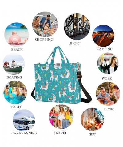 Womens Cute Cartoon Llama Floral Cactus Crossbody Satchel Bag with Shoulder Strap for Travel Gym Shopping Weekender Multi05 $...