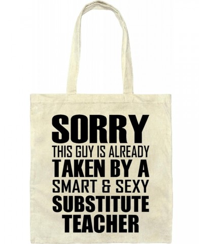 Brilliant Gift Idea for Substitute Teachers Smart and Sexy Natural White Multicolor Canvas Tote Bag $13.05 Totes