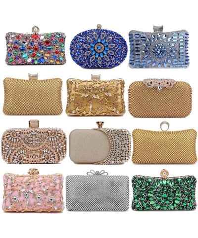 Rhinestones Women Bags Hollow Out Style Fashion Evening Bags Chain Shoulder Handbags Party Wedding Day Clutch Purse Ym3106sil...