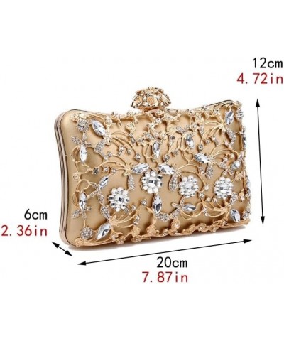 Rhinestones Women Bags Hollow Out Style Fashion Evening Bags Chain Shoulder Handbags Party Wedding Day Clutch Purse Ym3106sil...