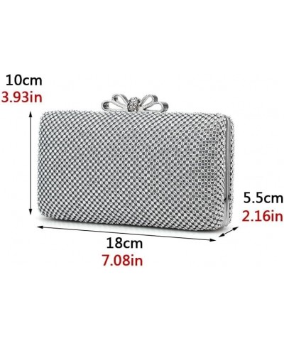 Rhinestones Women Bags Hollow Out Style Fashion Evening Bags Chain Shoulder Handbags Party Wedding Day Clutch Purse Ym3106sil...