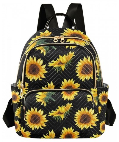 Women Backpack Sunflower Vibrant Summer Anti-Theft Travel Backpack with Luggage Belt Lightweight Handbag Lady Purse Roomy Dou...