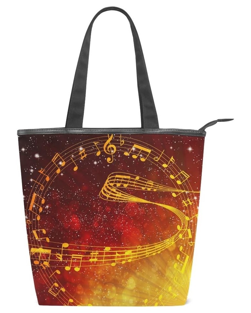 Tote Canvas Shoulder Bag Beautiful Music Motes Womens Handbag $10.80 Shoulder Bags