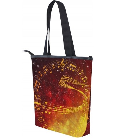 Tote Canvas Shoulder Bag Beautiful Music Motes Womens Handbag $10.80 Shoulder Bags