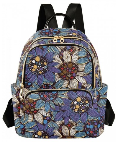 Purple Sunflower Backpack Purse for Women Anti-theft Small Fashion Travel Backpack with Double Zipper Weekend Bag,M Medium $1...