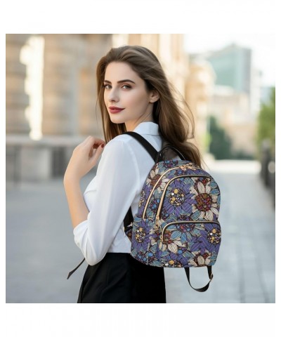 Purple Sunflower Backpack Purse for Women Anti-theft Small Fashion Travel Backpack with Double Zipper Weekend Bag,M Medium $1...