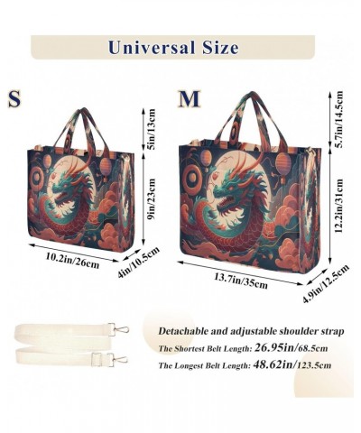 Traditional Chinese Dragon Women's Tote Bag Satchel Handbag with Adjustable Shoulder Strap for Work College Travel,S $14.25 T...