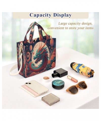 Traditional Chinese Dragon Women's Tote Bag Satchel Handbag with Adjustable Shoulder Strap for Work College Travel,S $14.25 T...