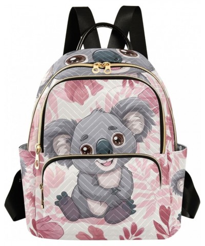 Mini Backpack Purse for Women, Pink Leaf Koala Travel Bag Casual Daypack Shoulder Bag Medium $16.00 Backpacks