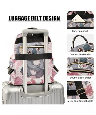 Mini Backpack Purse for Women, Pink Leaf Koala Travel Bag Casual Daypack Shoulder Bag Medium $16.00 Backpacks