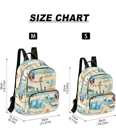 Nautical Backpack Purse for Women Small Mini Women's Fashion Backpack for Gifts Lady Women Holiday,S Small $13.02 Backpacks