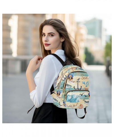 Nautical Backpack Purse for Women Small Mini Women's Fashion Backpack for Gifts Lady Women Holiday,S Small $13.02 Backpacks