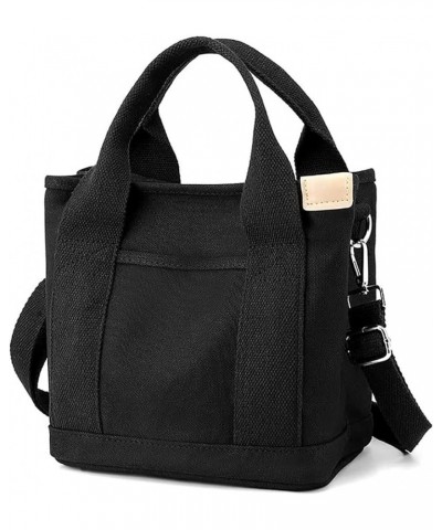 Large Capacity Multi-Pocket Handbag, Canvas Tote Bags for Women, Satchel Bag Stylish for Work Daily Travel (Black) Black--b $...