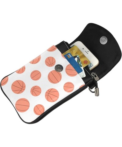 Bee Honey Theme Small Crossbody Bags for Women PU Leather Phone Purse Wallet Mini Cell Phone Purse with Card Slots Basketball...