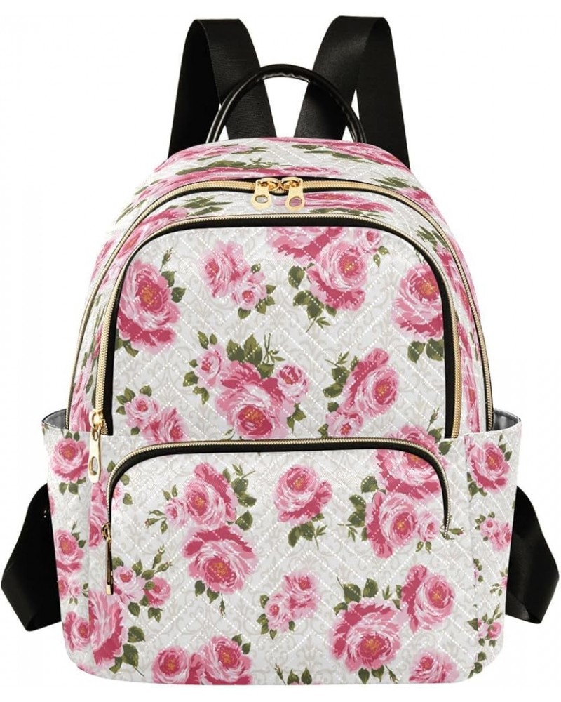 Fashion Backpack Mini Backpack Purse Casual Daily Backpack Rose Flowers for Travel for College Work Small $14.08 Backpacks