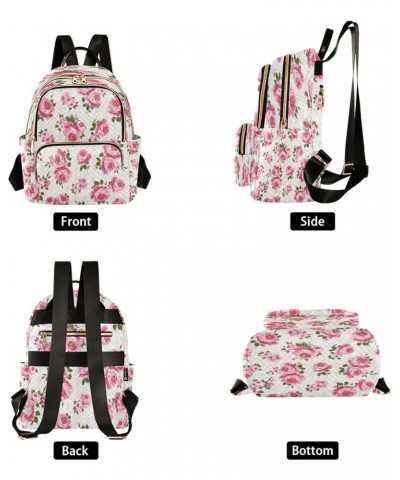 Fashion Backpack Mini Backpack Purse Casual Daily Backpack Rose Flowers for Travel for College Work Small $14.08 Backpacks