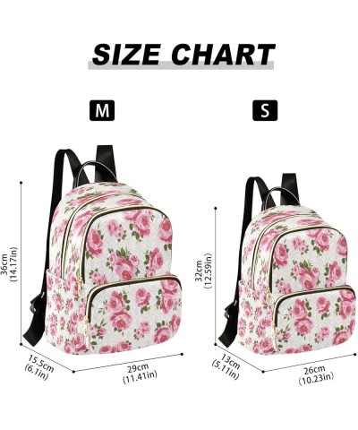 Fashion Backpack Mini Backpack Purse Casual Daily Backpack Rose Flowers for Travel for College Work Small $14.08 Backpacks