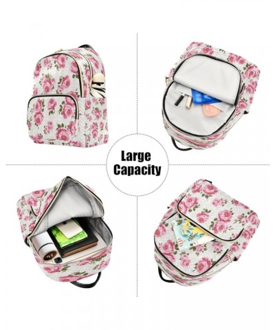 Fashion Backpack Mini Backpack Purse Casual Daily Backpack Rose Flowers for Travel for College Work Small $14.08 Backpacks